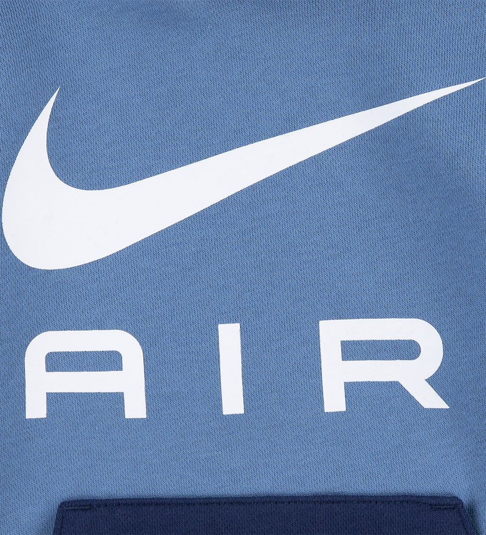 Nike Sweatsæt - Hættetrøje/Sweatpants - Air - Midnight Navy