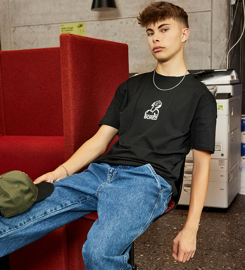 Hound T-shirt - Black m. Print