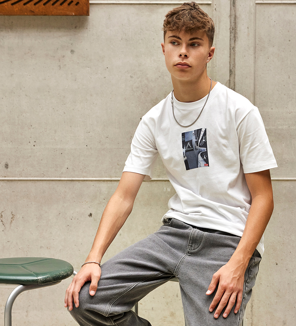 Hound T-shirt - White m. Print