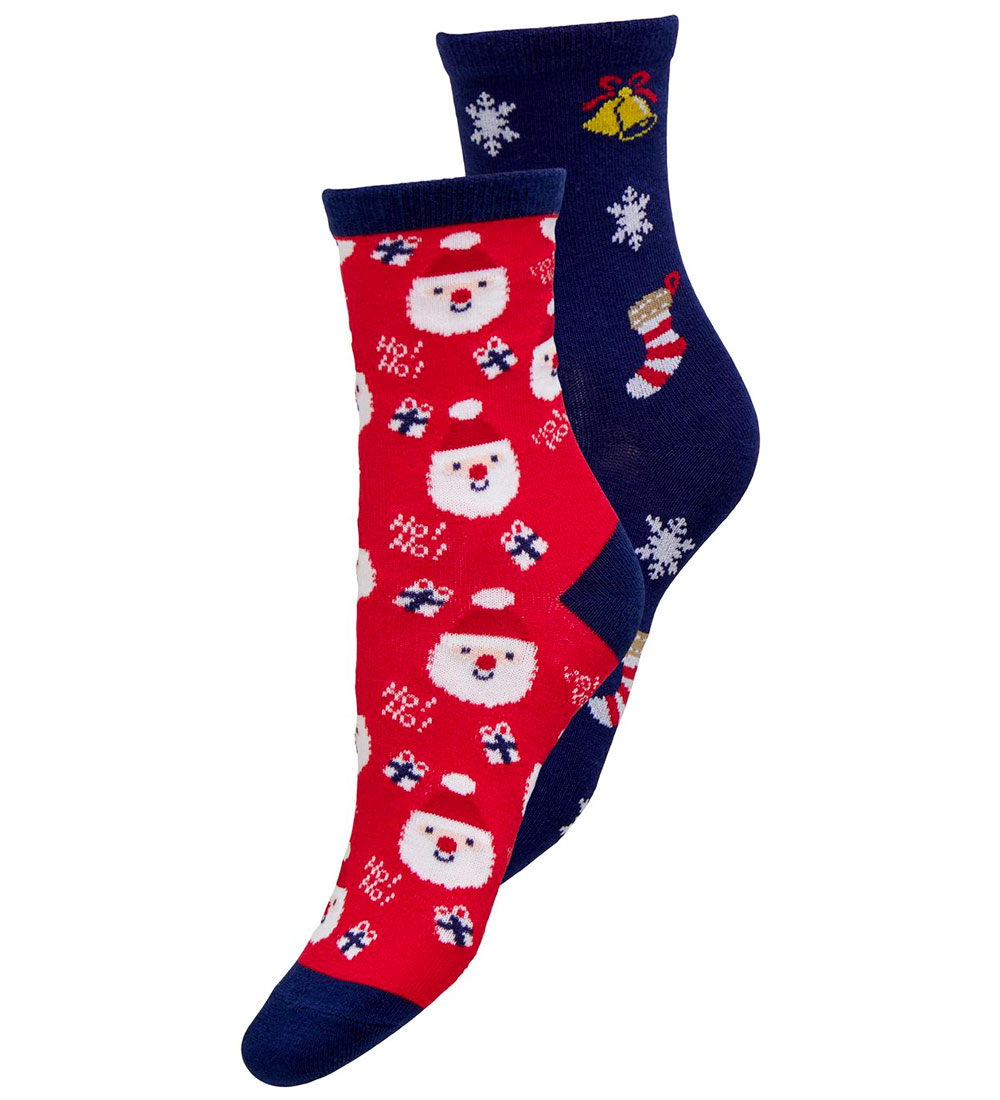 Kids Only Strømper - KogChristmas - 2-pak - Night SKy/Santa-Jing