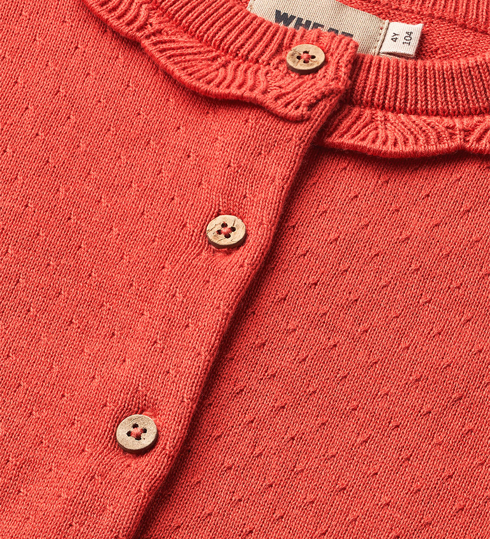 Wheat Cardigan - Strik - Amy - Candy Red