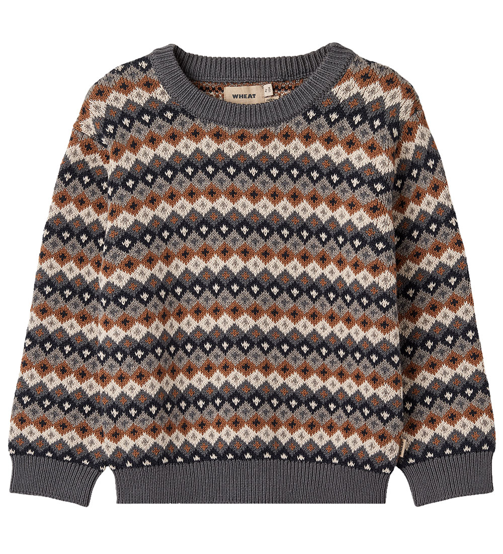 Wheat Bluse - Strik - Jaquard - Elias - Multi