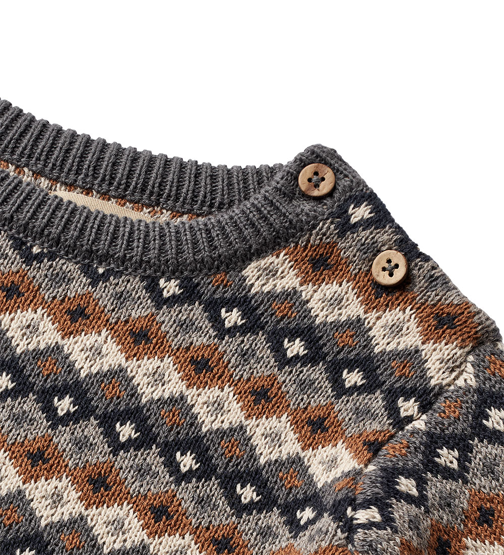 Wheat Bluse - Strik - Jaquard - Elias - Multi