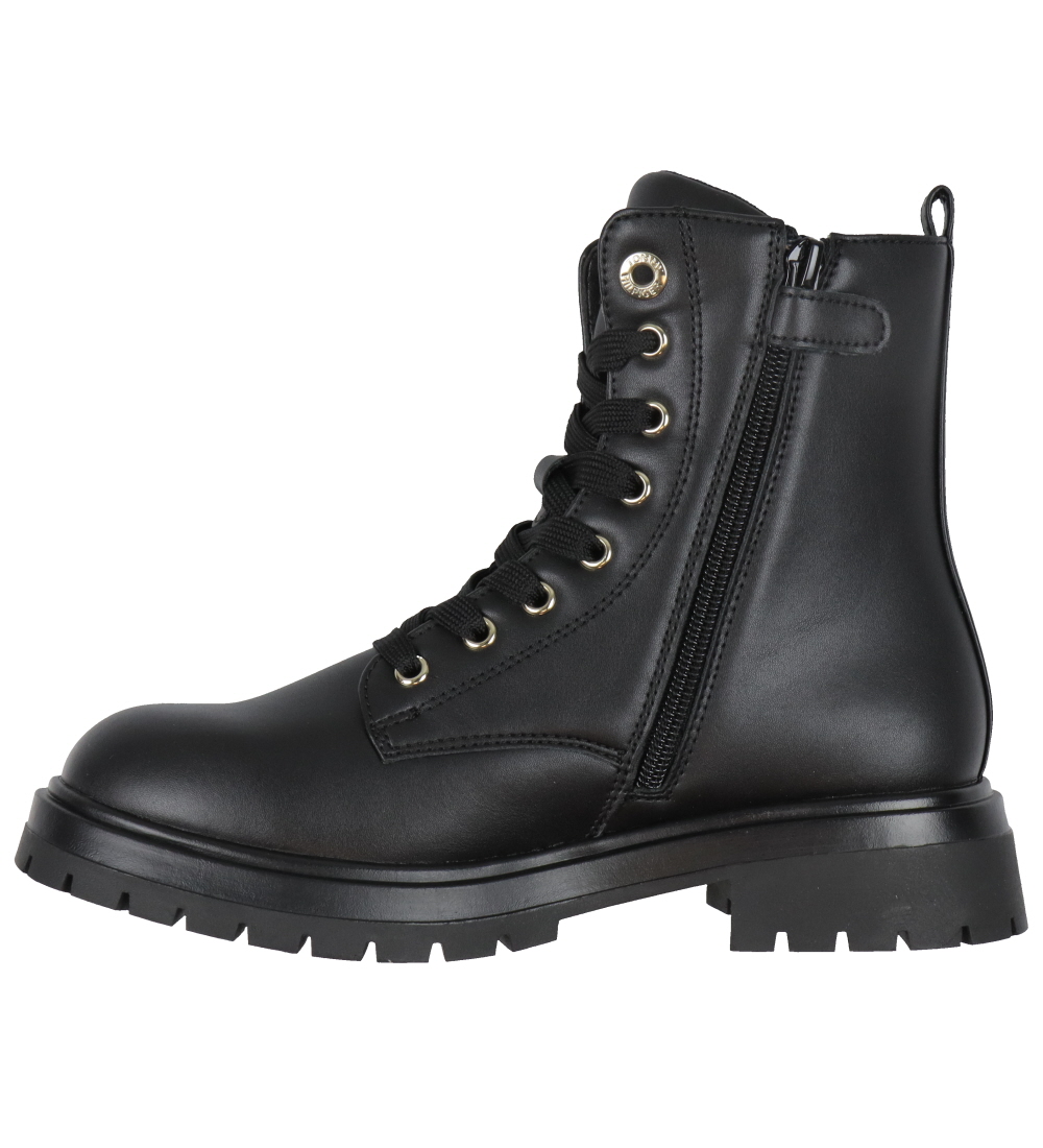 Tommy Hilfiger Støvler - Lace-Up - Sort