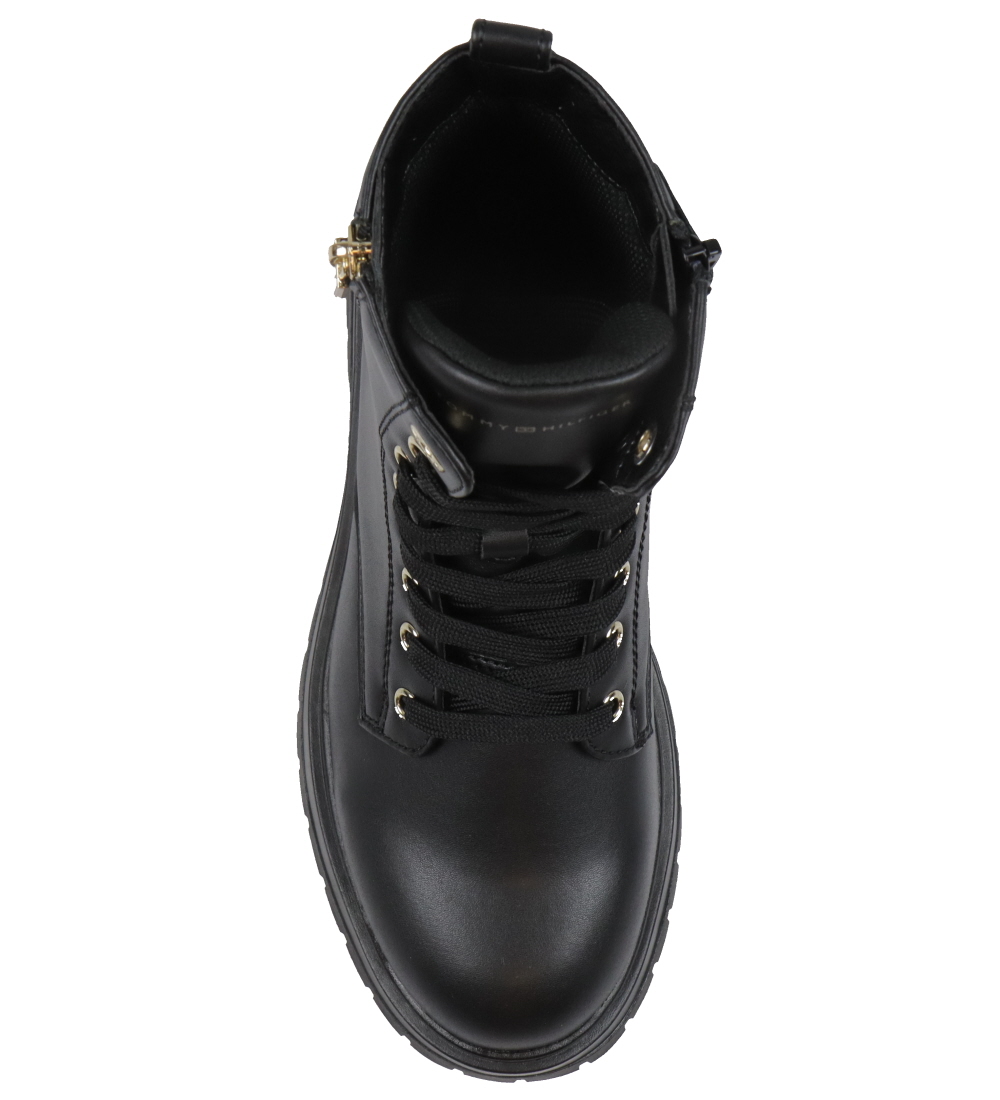 Tommy Hilfiger Støvler - Lace-Up - Sort