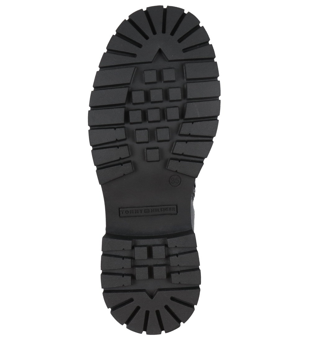 Tommy Hilfiger Støvler - Lace-Up - Sort
