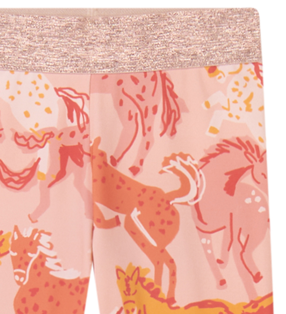 Stella McCartney Kids Leggings - Rosa/Orange m. Heste