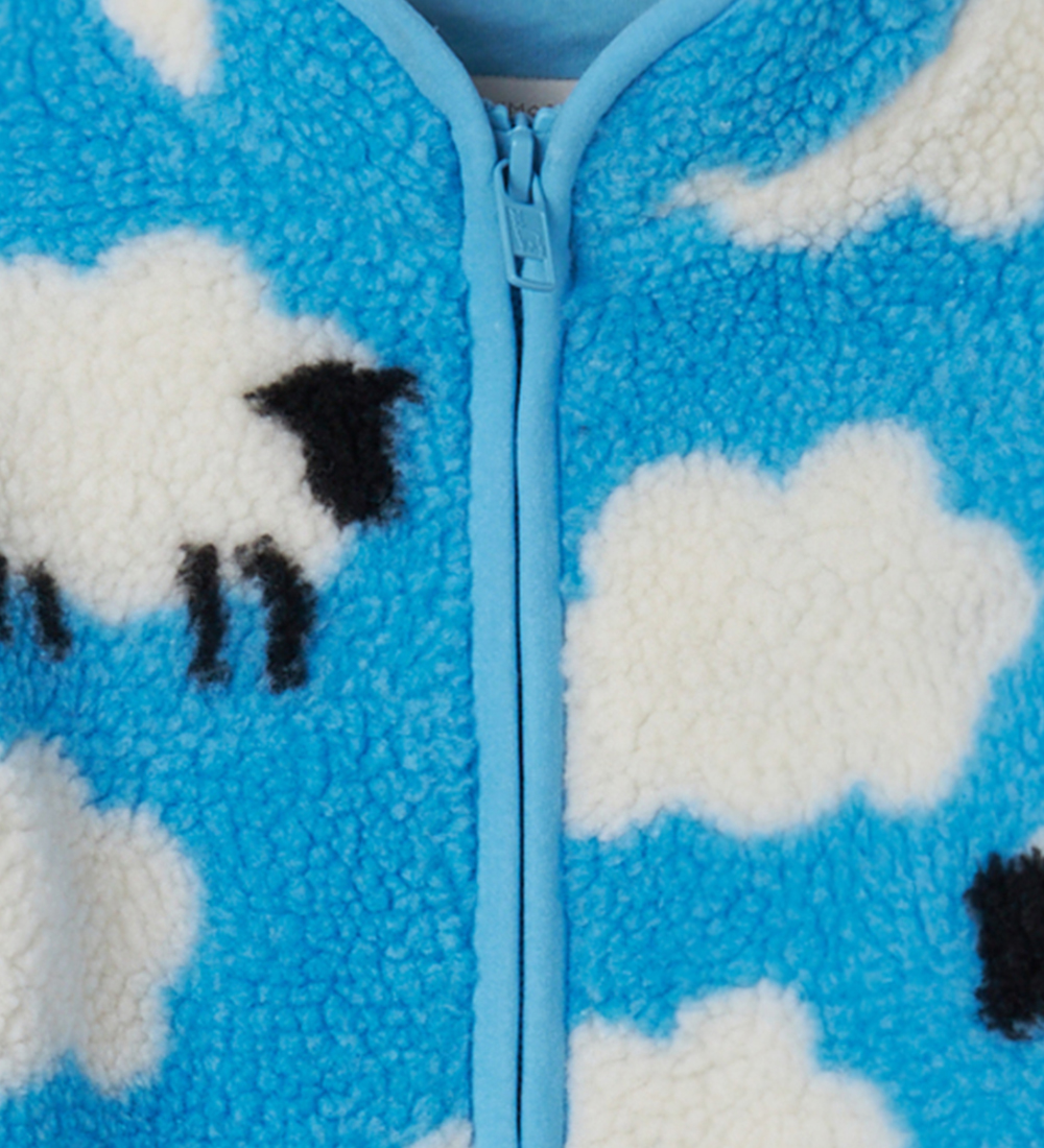 Stella McCartney Kids Fleecejakke - Lyseblå m. Skyer/Får