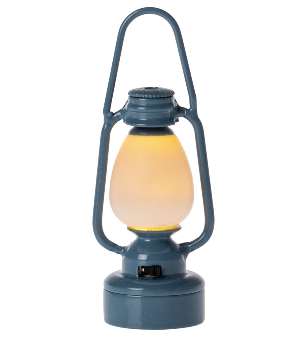 Maileg Miniature Lygte - Vintage lantern - Mus - Blå