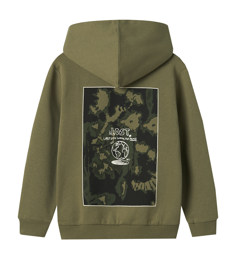 Name It Hættetrøje - NkmObando - Loose - Deep Lichen Green