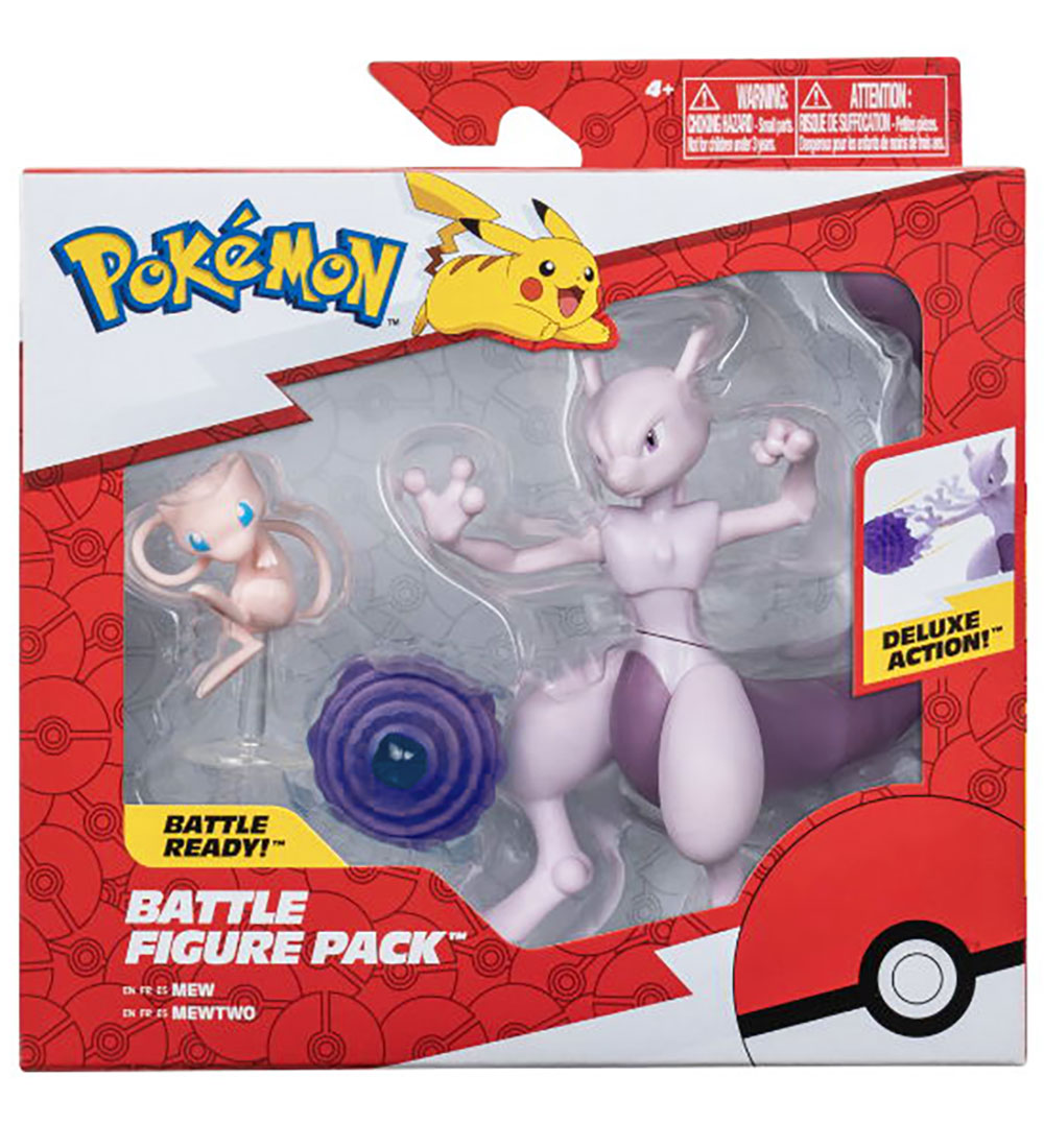 Pokémon Figur - Battle Figure 2-pak - Mewtwo And Mew
