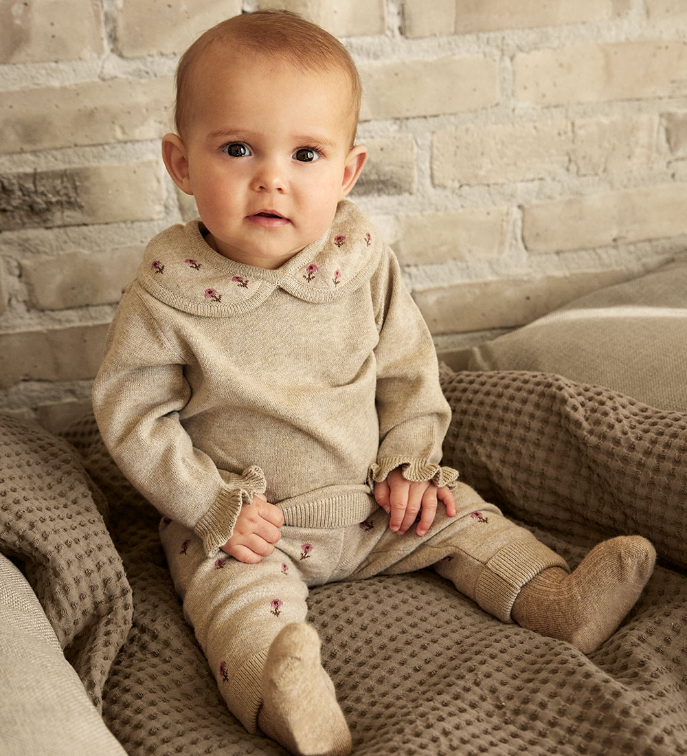 Minymo Bluse - Strik - Brown Melange