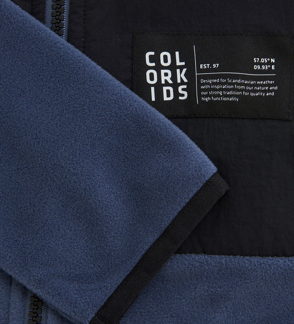 Color Kids Fleecejakke - Vintage Indigo