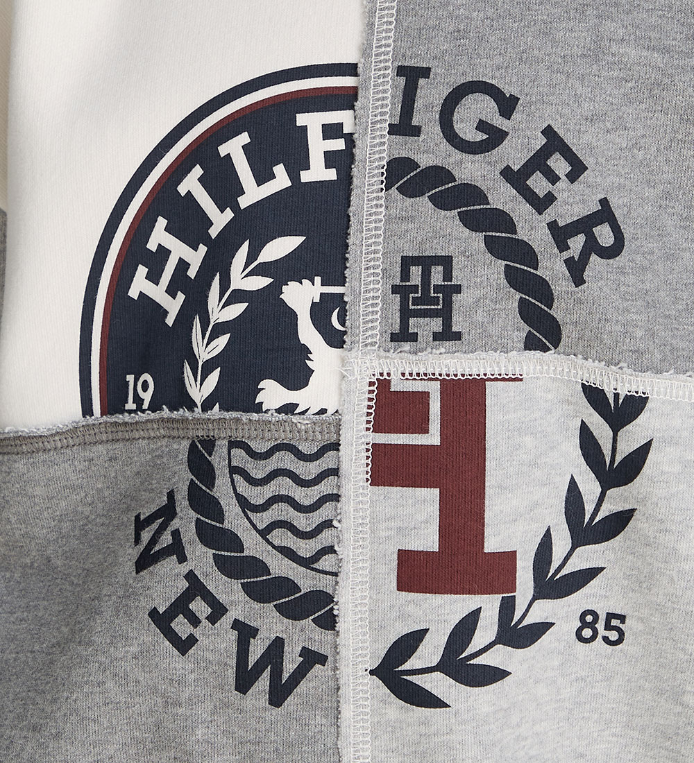 Tommy Hilfiger Sweatshirt - Spliced Printed - Grey Heather Mix