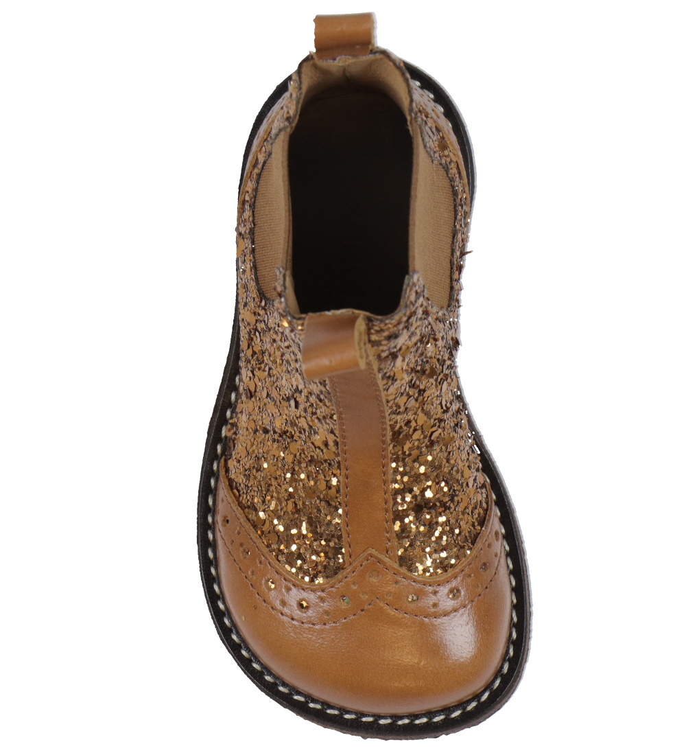 Angulus Støvler - Chelsea - Cognac/Bronze m. Glimmer