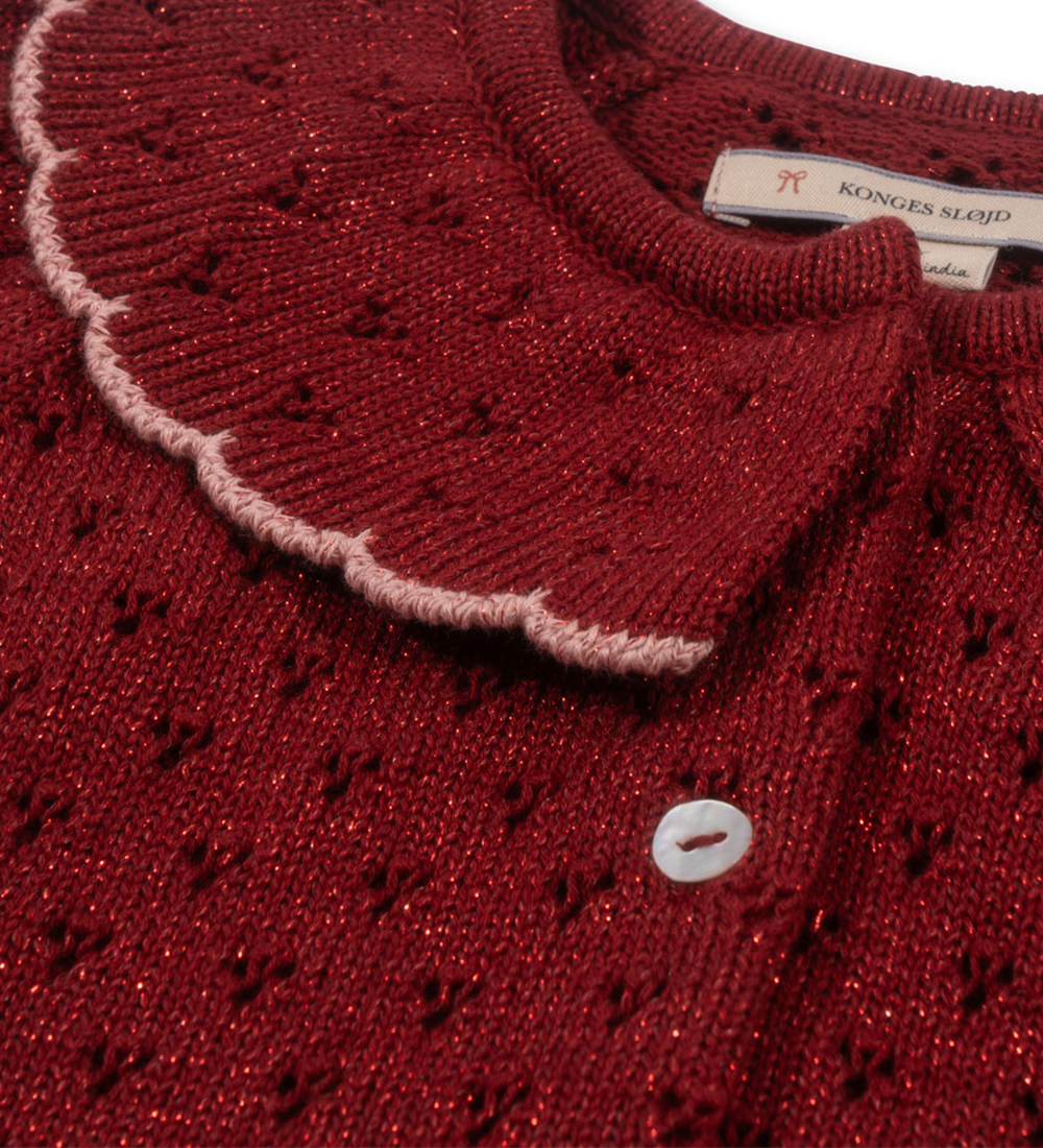 Konges Sløjd Cardigan - Strik - Holiday - Red Dahlia