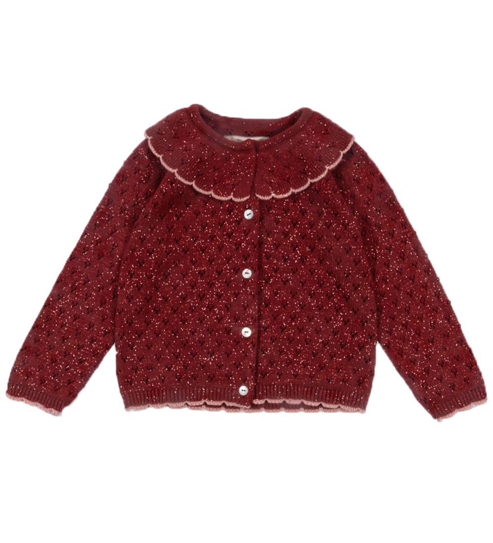 Konges Sløjd Cardigan - Strik - Holiday - Red Dahlia