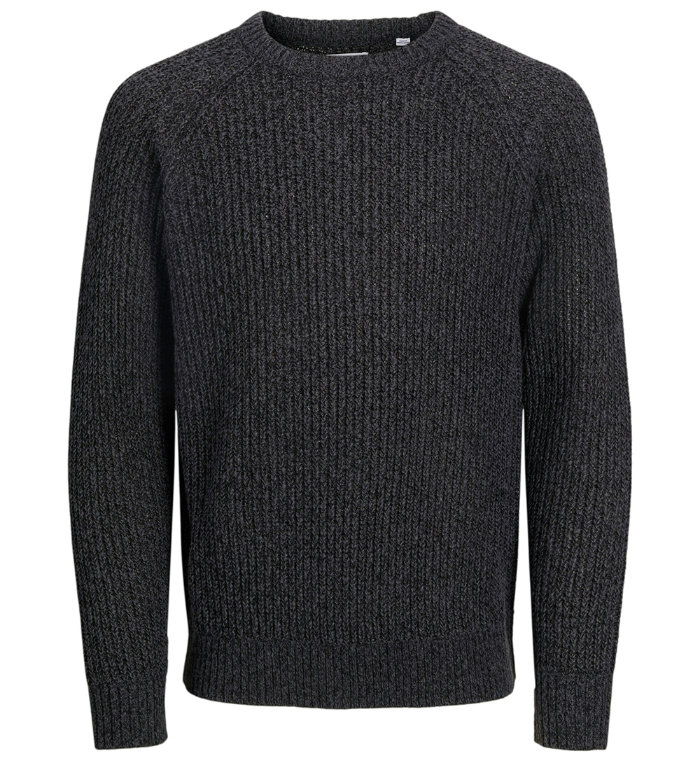 Jack & Jones Strik bluse - JjJones - Asphalt/Twisted w. Black