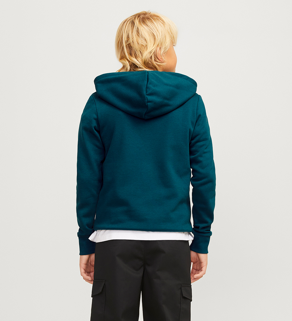 Jack & Jones Hættetrøje  - JjKam - Deep Teal