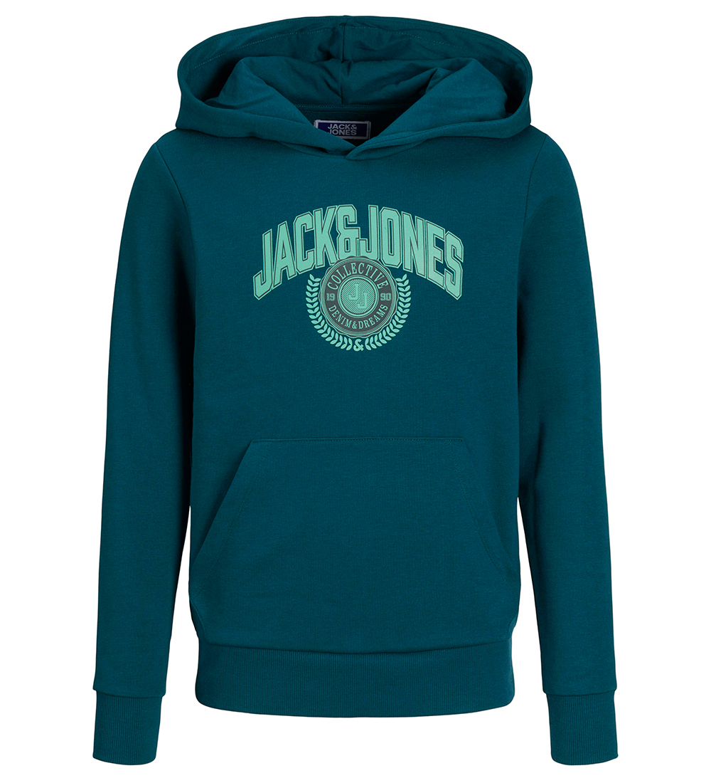 Jack & Jones Hættetrøje  - JjKam - Deep Teal