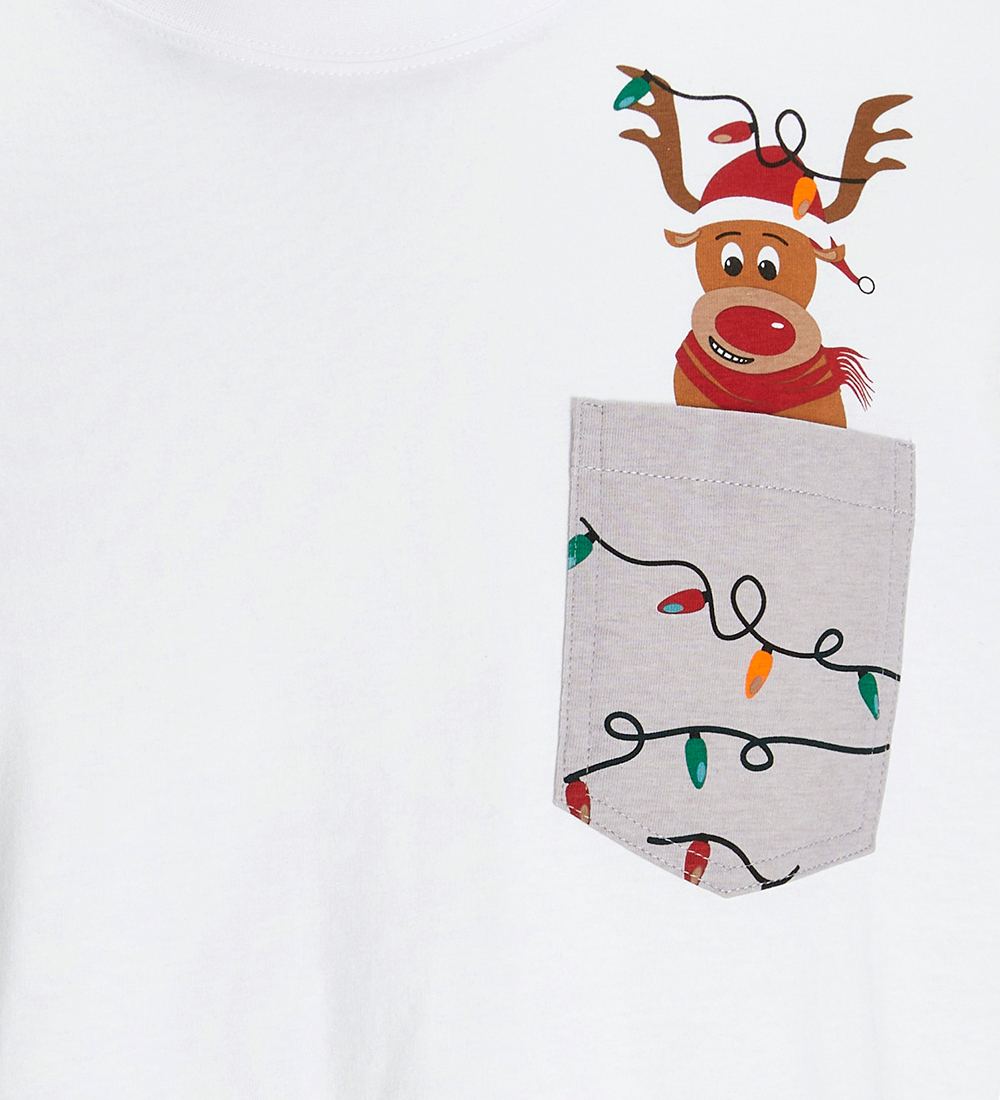Jack & Jones T-shirt - JjXmas- Bright White