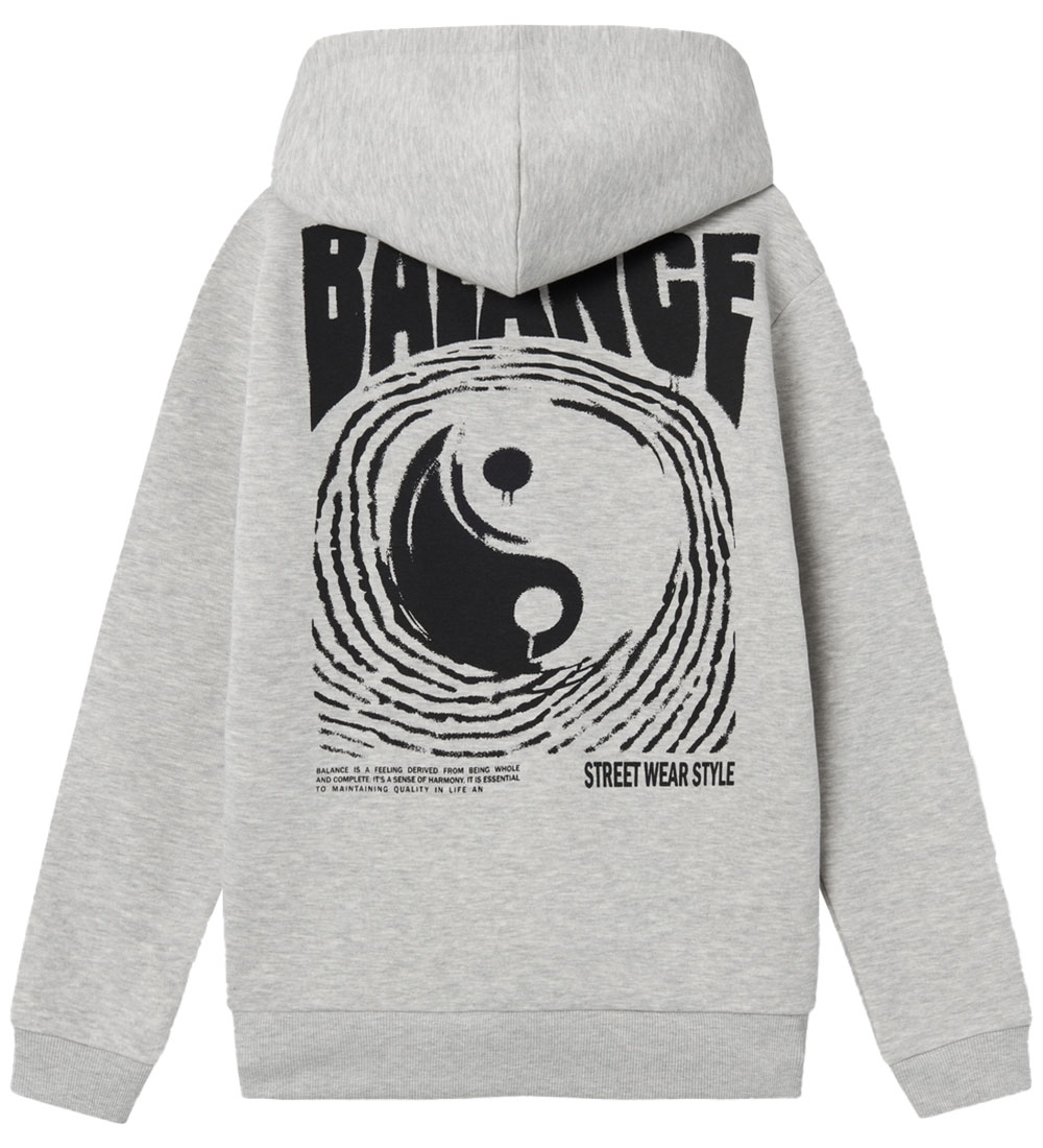 LMTD Hættetrøje - NlmSalance - Light Grey Melange