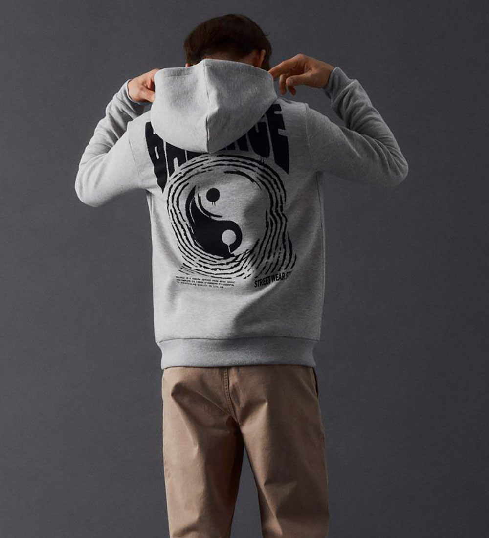 LMTD Hættetrøje - NlmSalance - Light Grey Melange