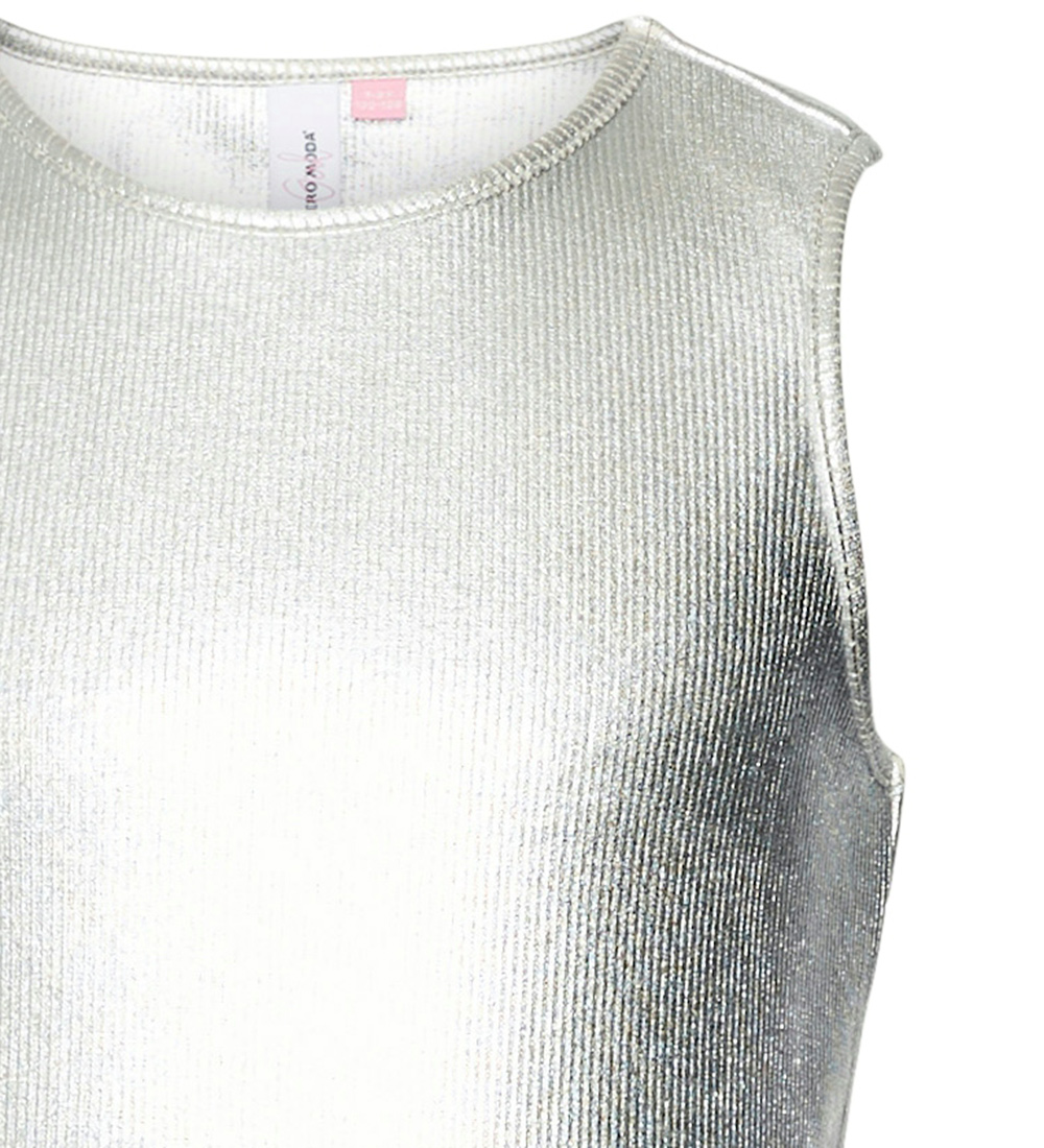 Vero Moda Girl Tanktop - Silver Colour/Foil Coating