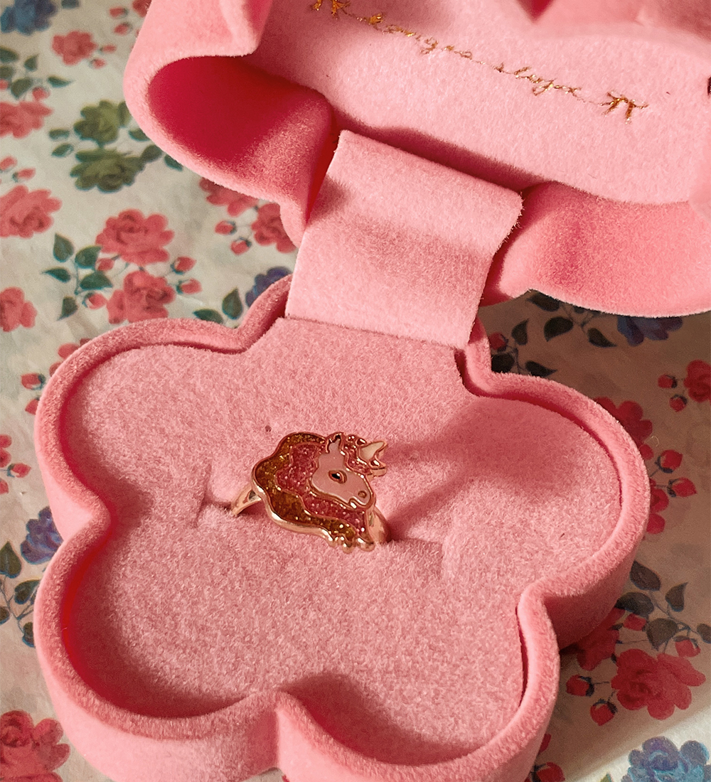 Konges Sløjd Smykkeskrin m. Ring - Unicorn