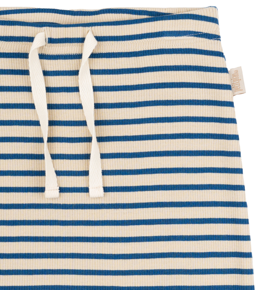 Petit Piao Bukser - Rib - Modal - Deep Cobalt/Dark Off White