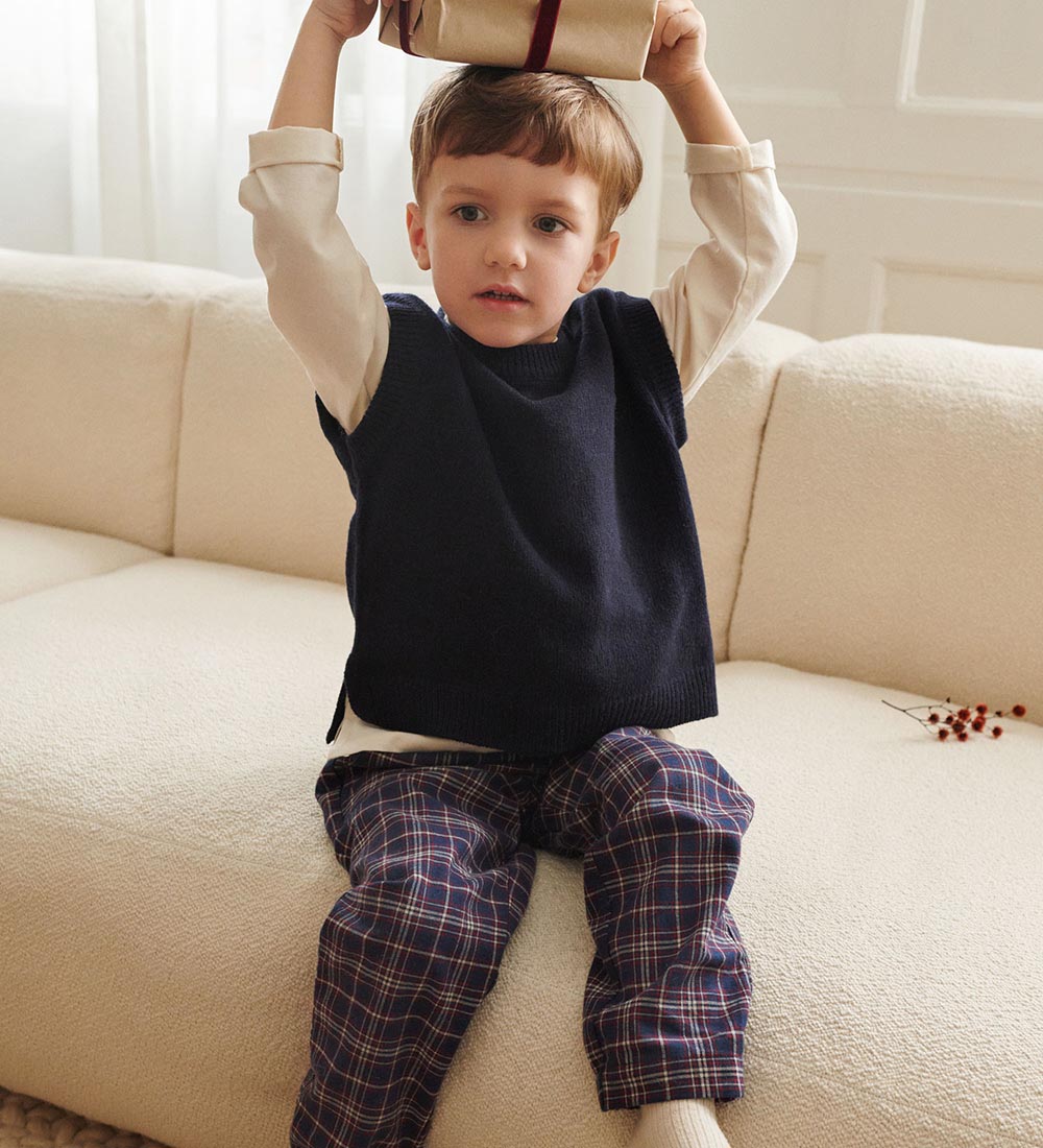 Wheat Bukser - Rufus - Navy Check