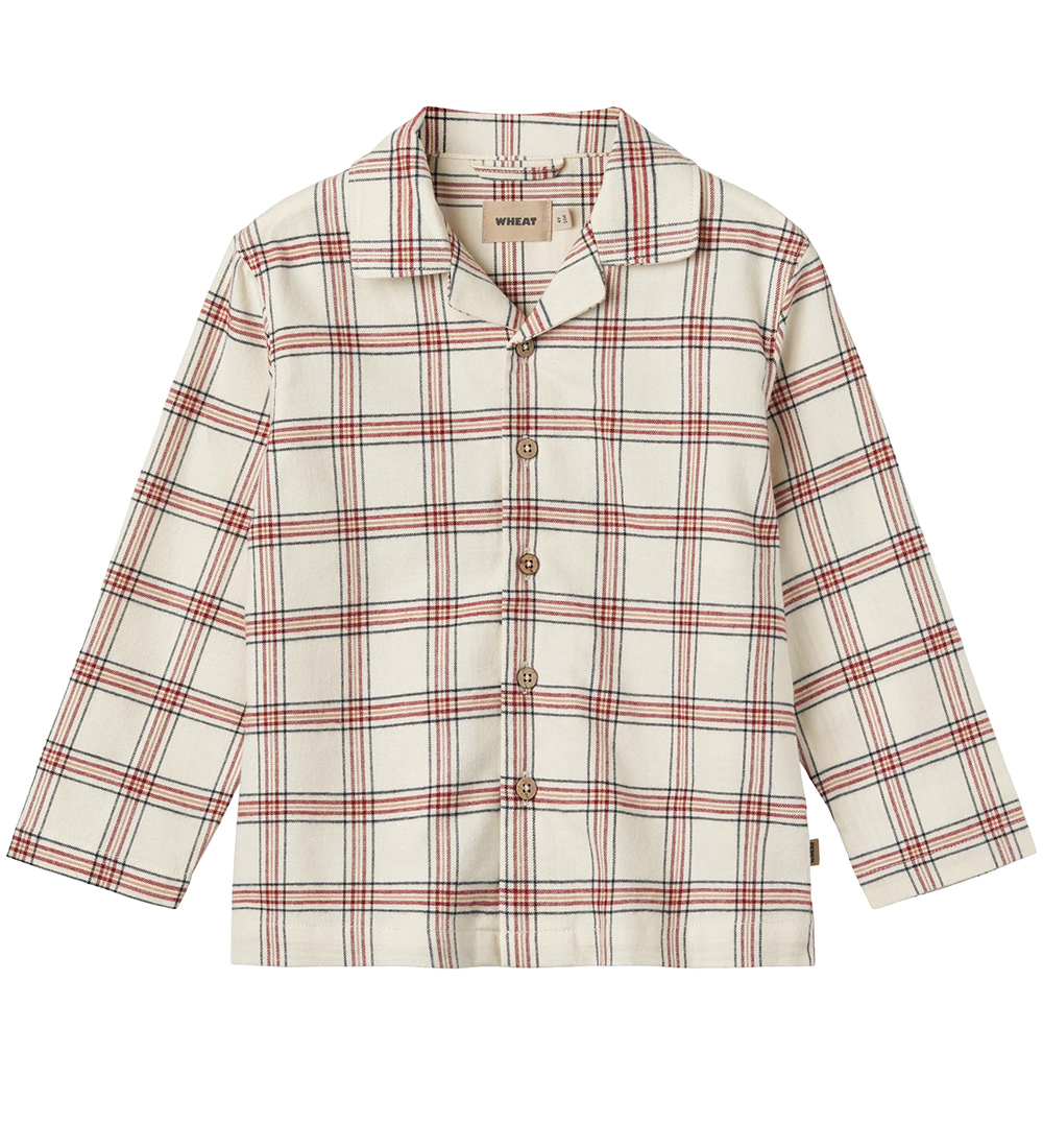 Wheat Nattøj - 2-delt - Madison - Eggshell Check