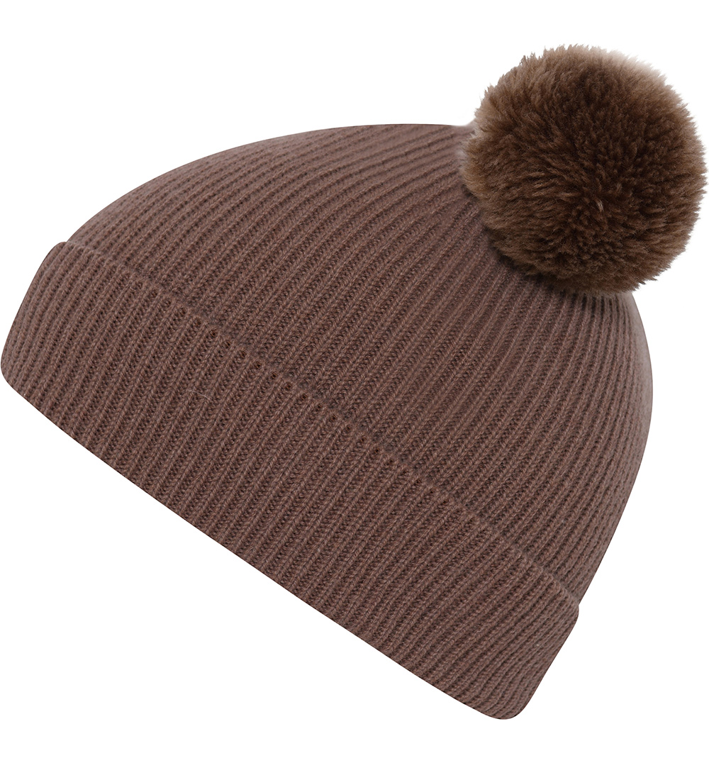 MP Hue m. Pompons - Strik - Uld - Bergen - Smoked Wood