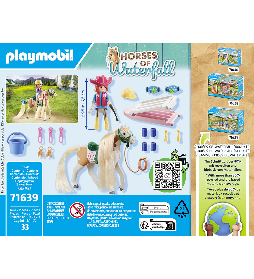 Playmobil Horses Of Waterfall - Ellie m. Hest - 71639 - 33 Dele