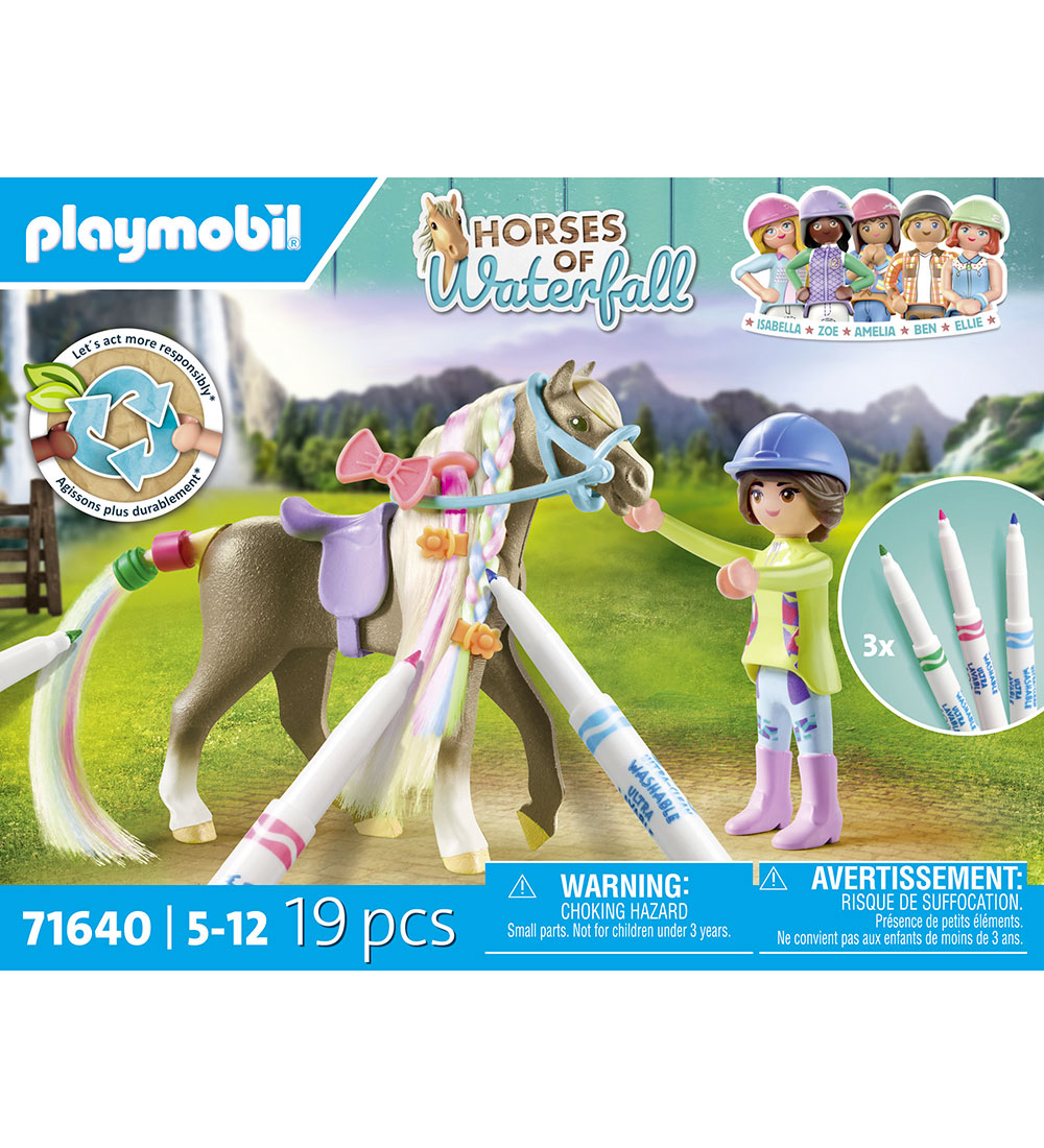 Playmobil Horses Of Waterfall - Vaskbar Heste-sæt - 71640 - 19 D