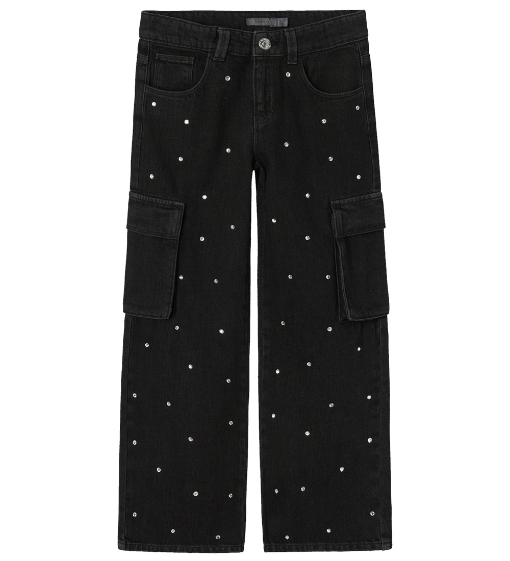 Name It Jeans - NkfRose - Wide Cargo - Black Denim