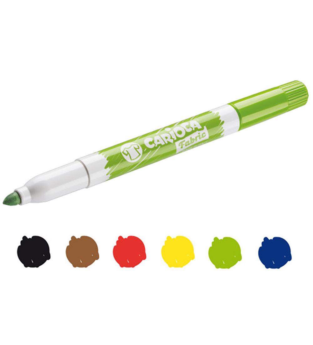 Carioca Stoftuscher - 6 stk - Maxi Tip - Multifarvet