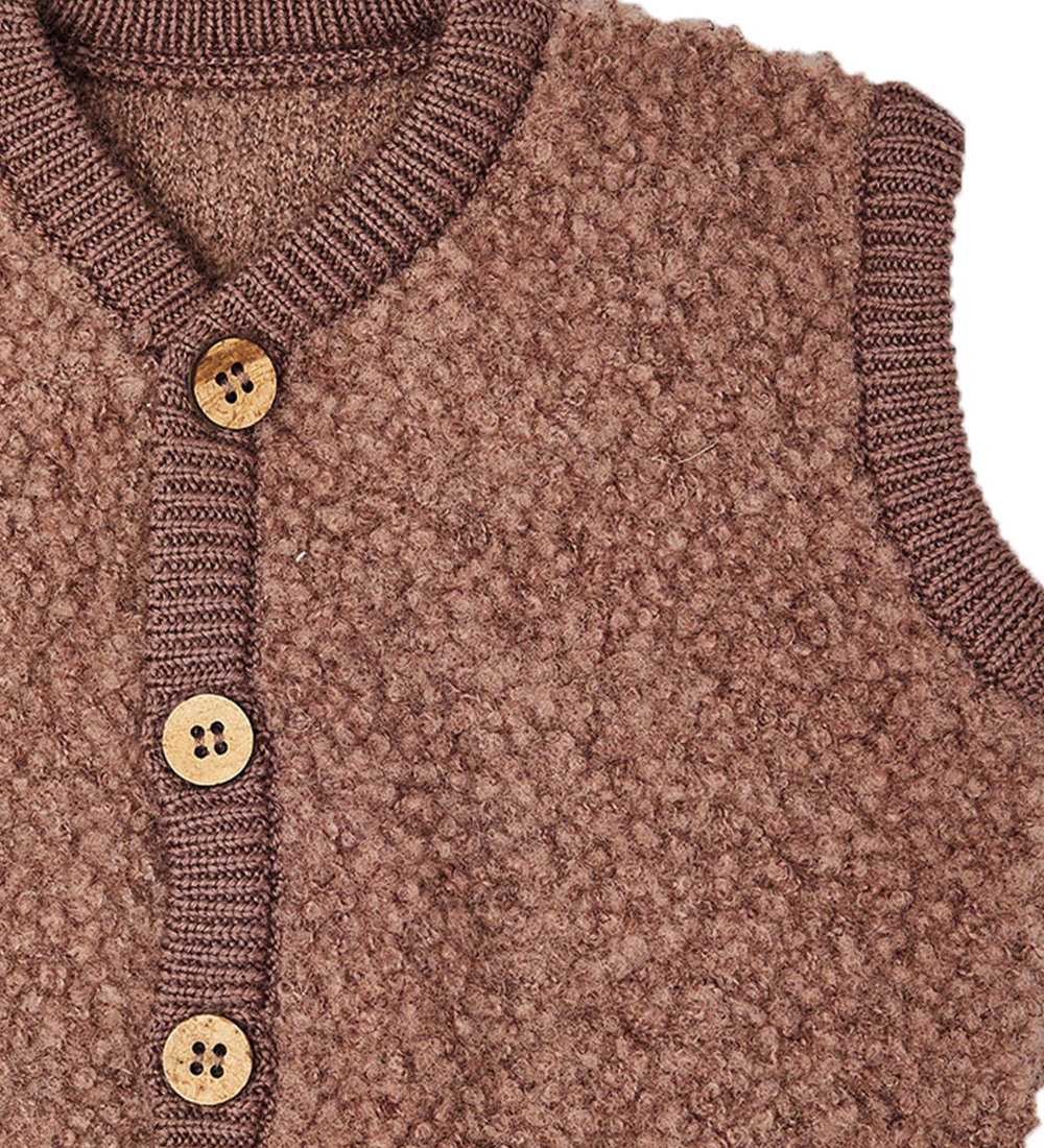 Smallstuff Vest - Uld - Rose brown