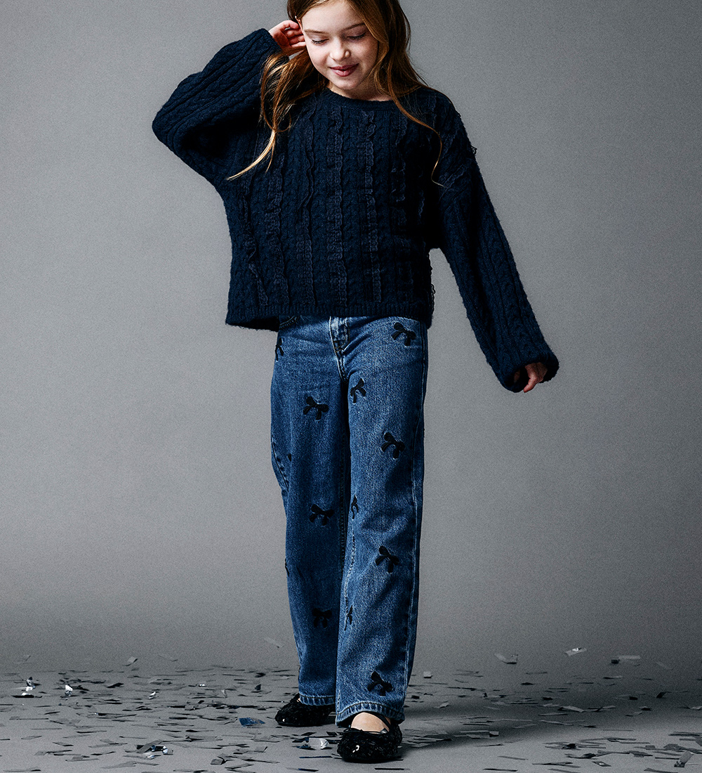 Name It Jeans - NkfRose - Dark Blue/Embroidery