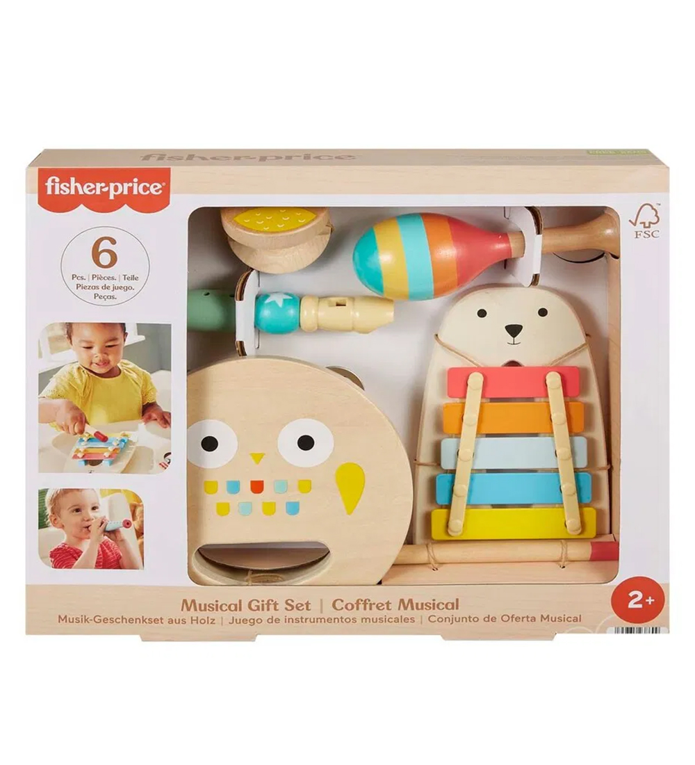 Fisher-Price - Musiksæt - Træ - 6 Dele
