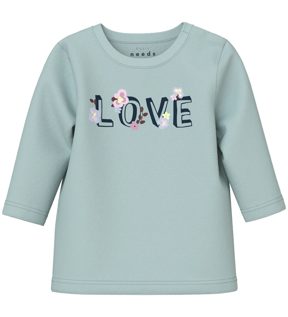 Name It Bluse - NbfVubie - Gray Mist/Love/Flowers