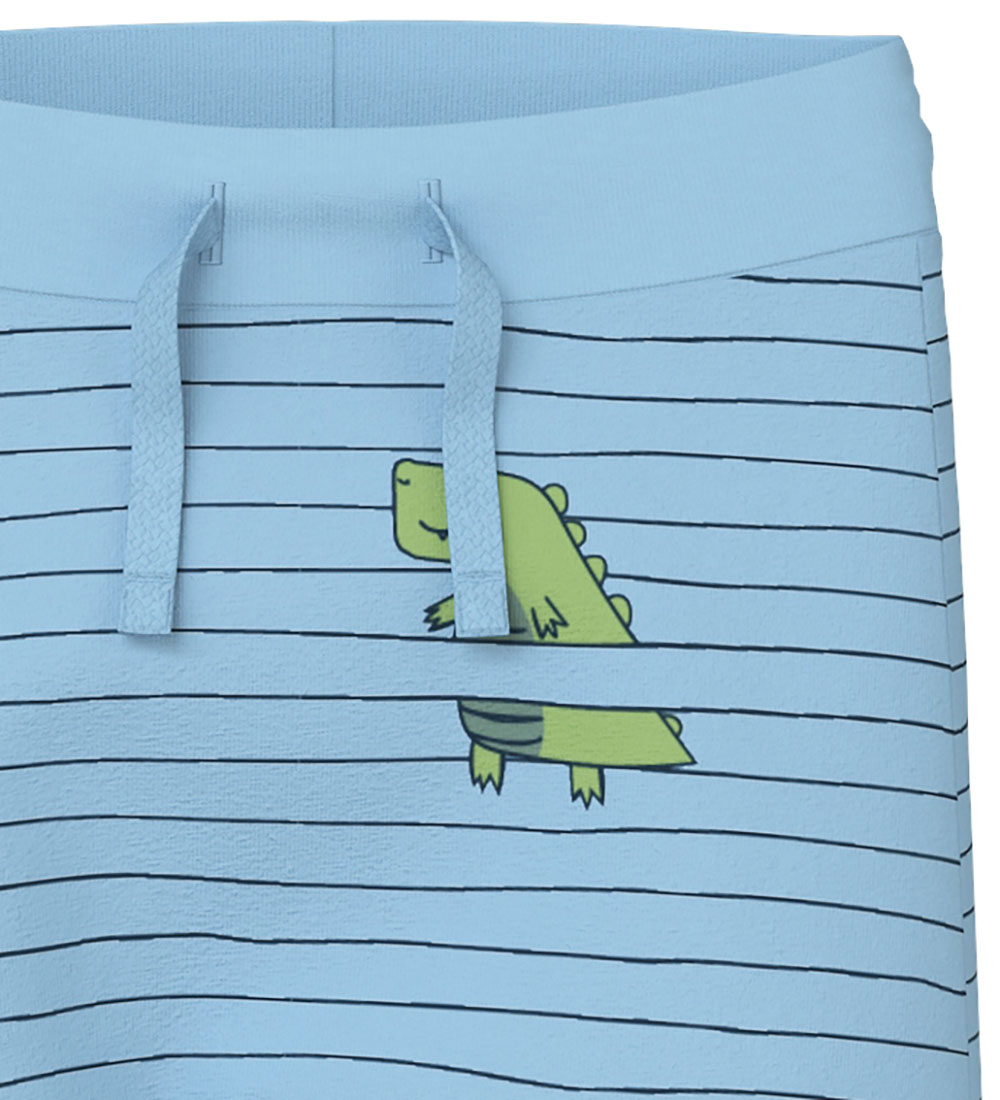 Name It Bukser - NbmVroels - Dusk Blue/Dino/Stripes