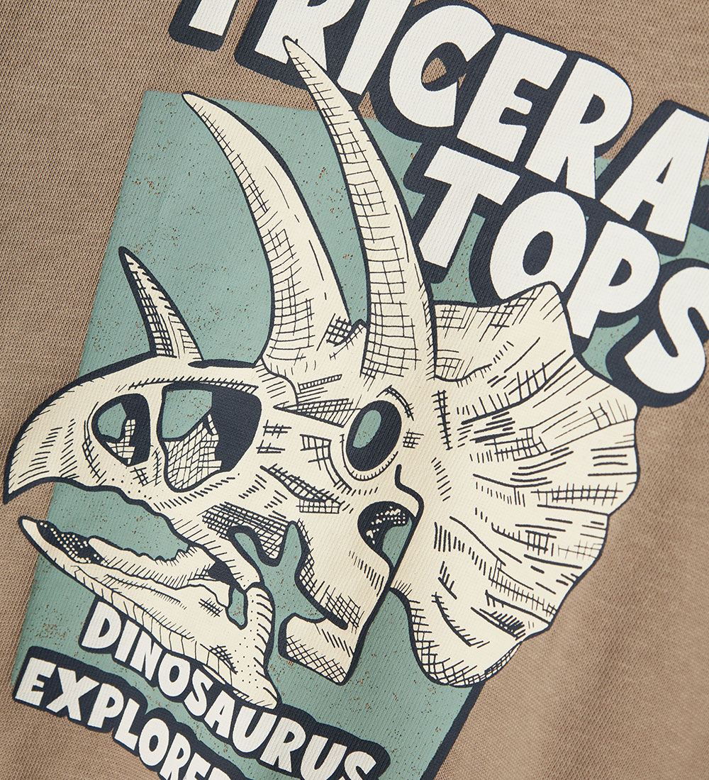 Name It Sweatshirt - NmmVildar - Weathered Teak /Dinosaurus