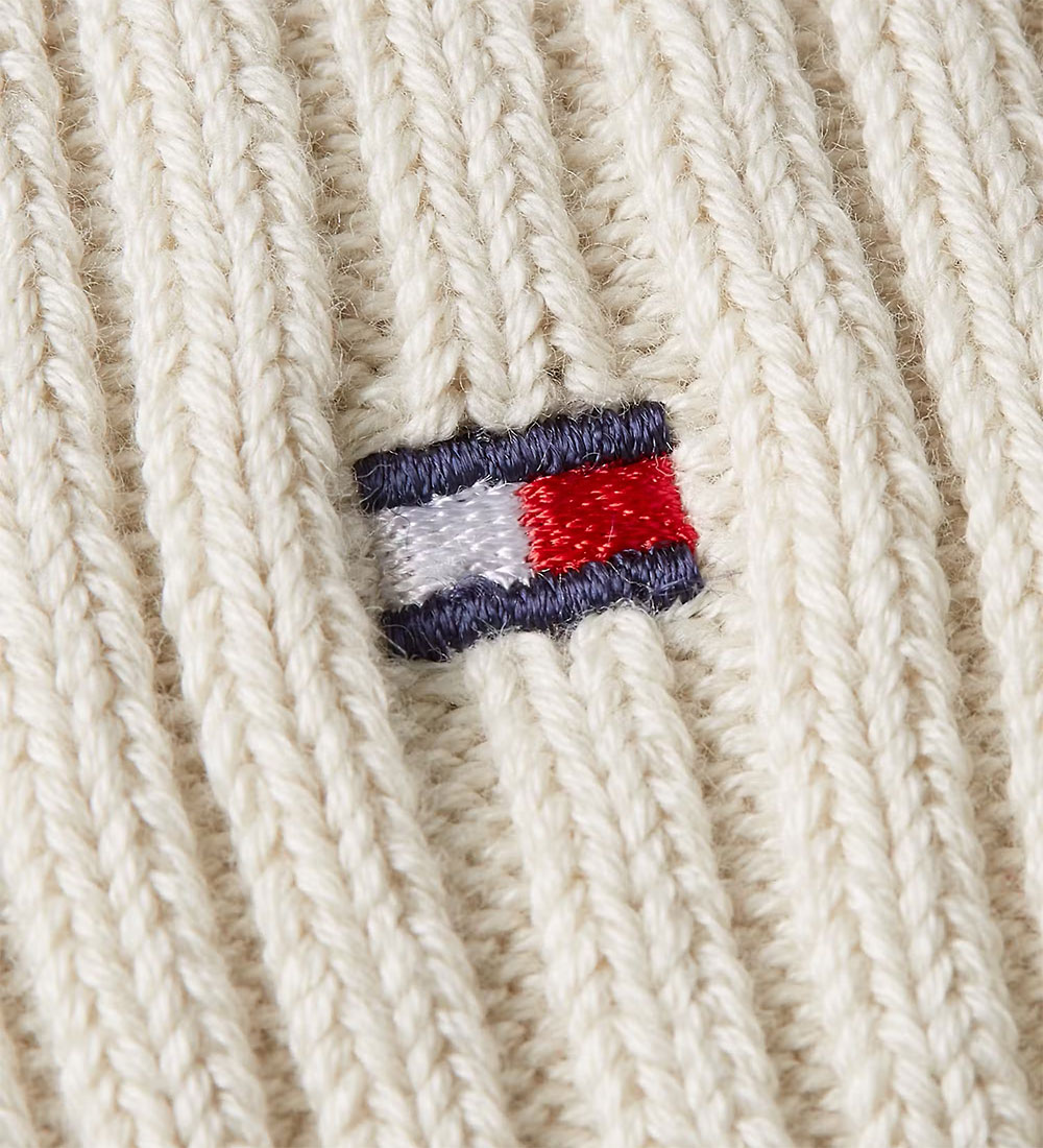 Tommy Hilfiger Hue - Strik - Essential Pom Pom - Newsprint