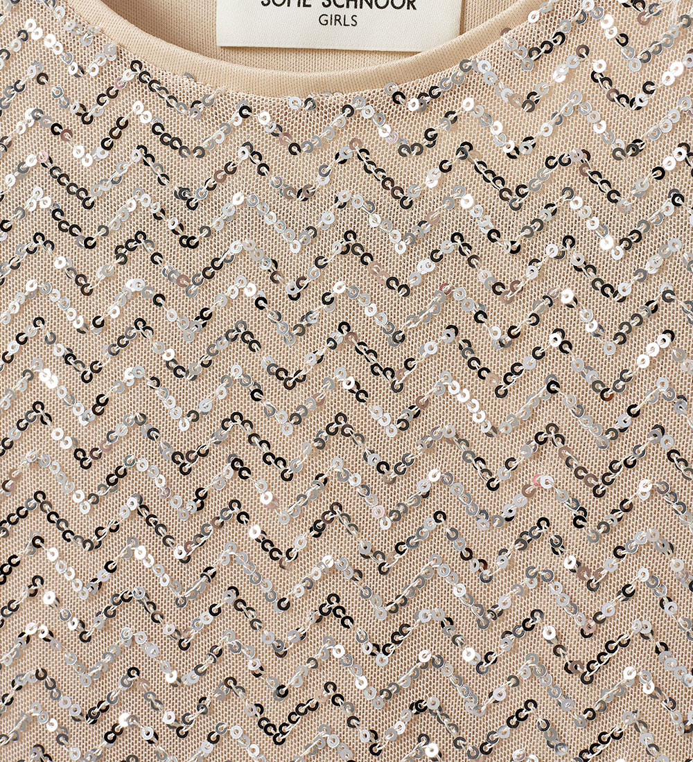 Sofie Schnoor T-shirt - Champagne/Palietter
