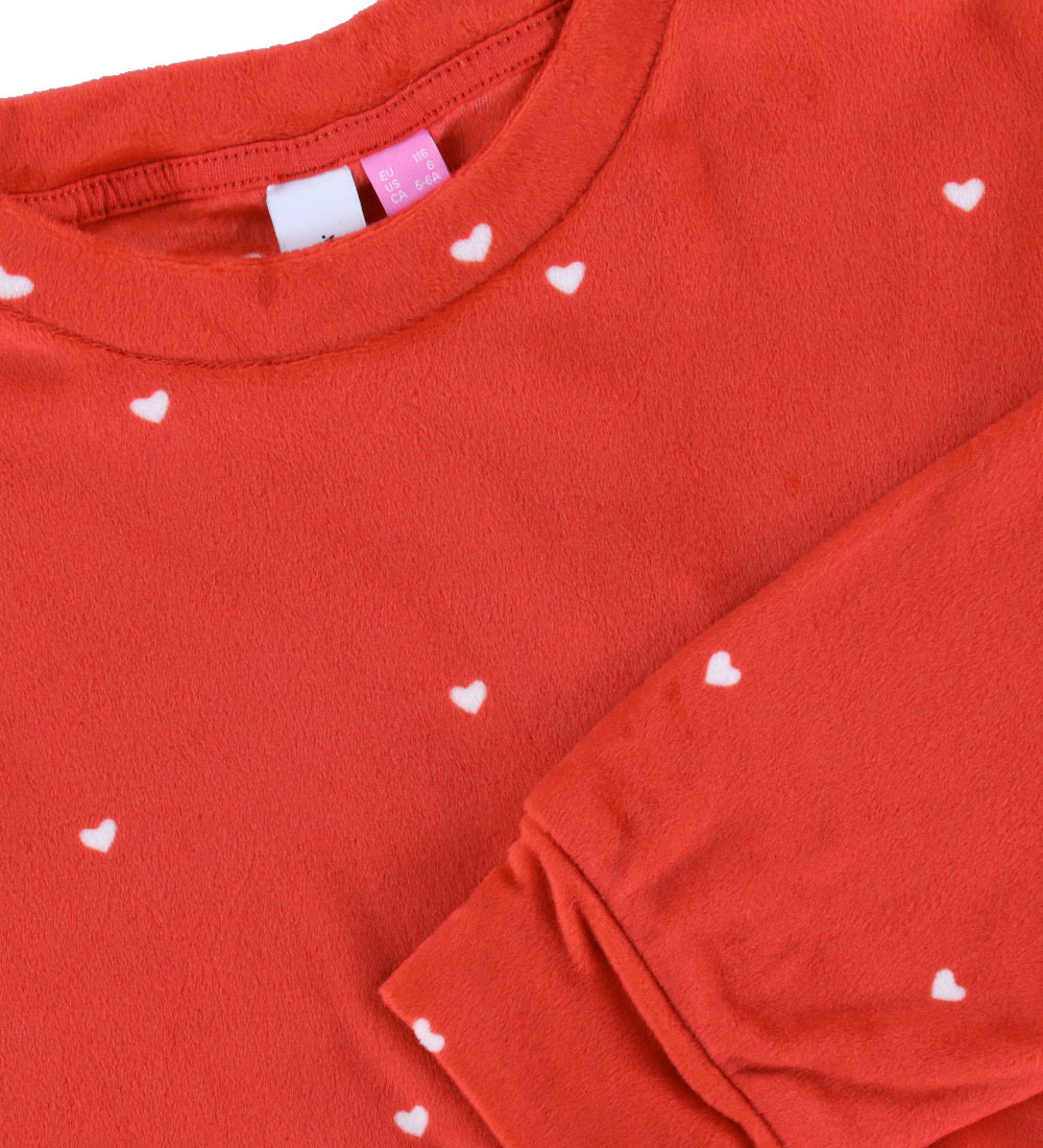 Vero Moda Girl Bluse - VmVelvet - Chinese Red/Hearts
