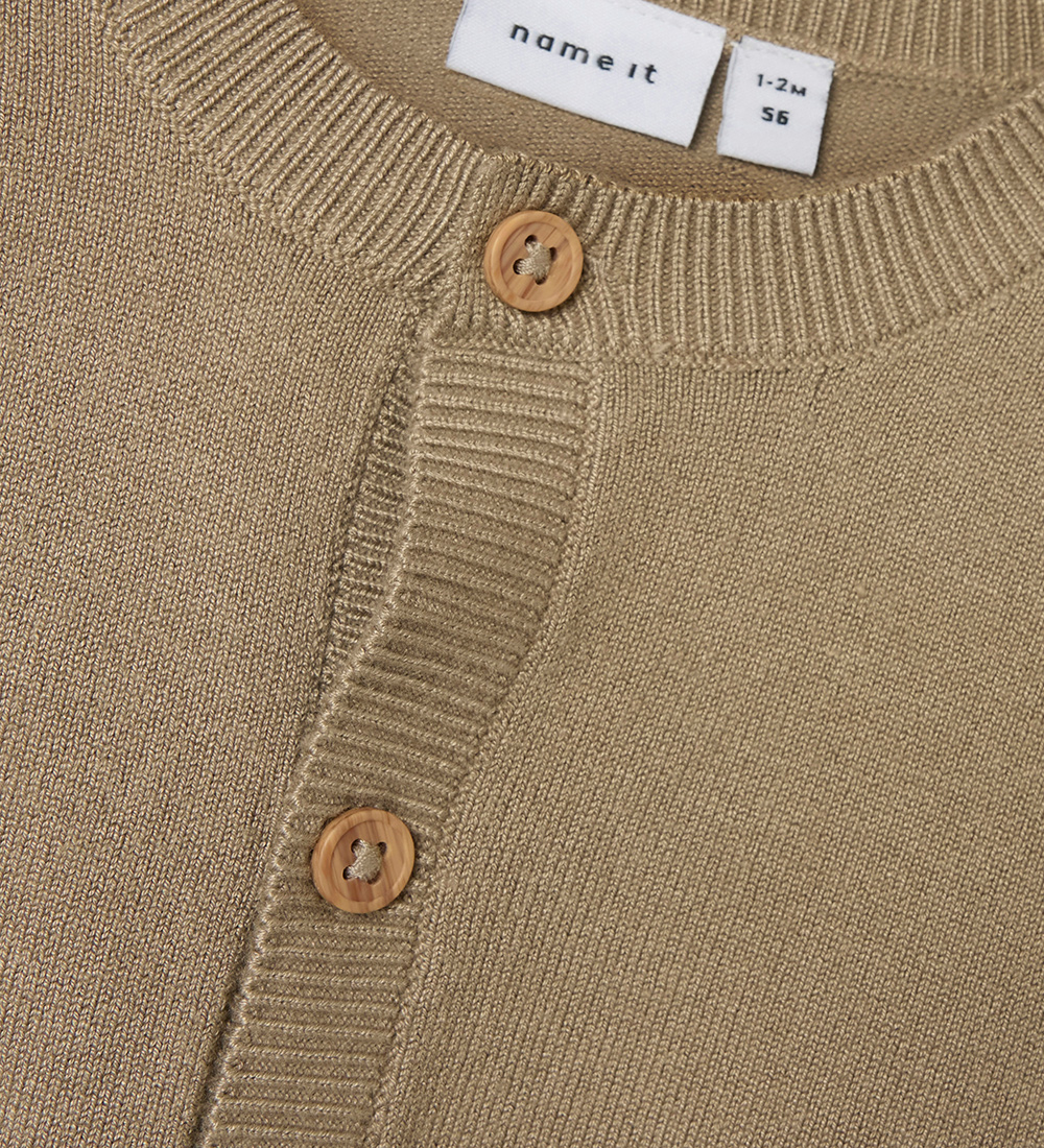 Name It Cardigan - Strik - NbmRasomme - Weathered Teak