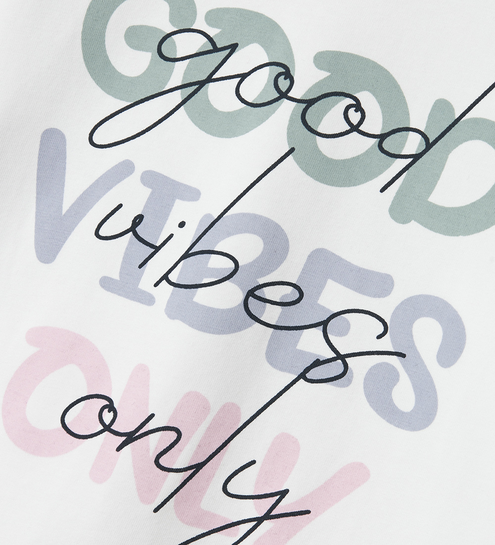 Name It Bluse - NkfVix - Bright White/Good Vibes On