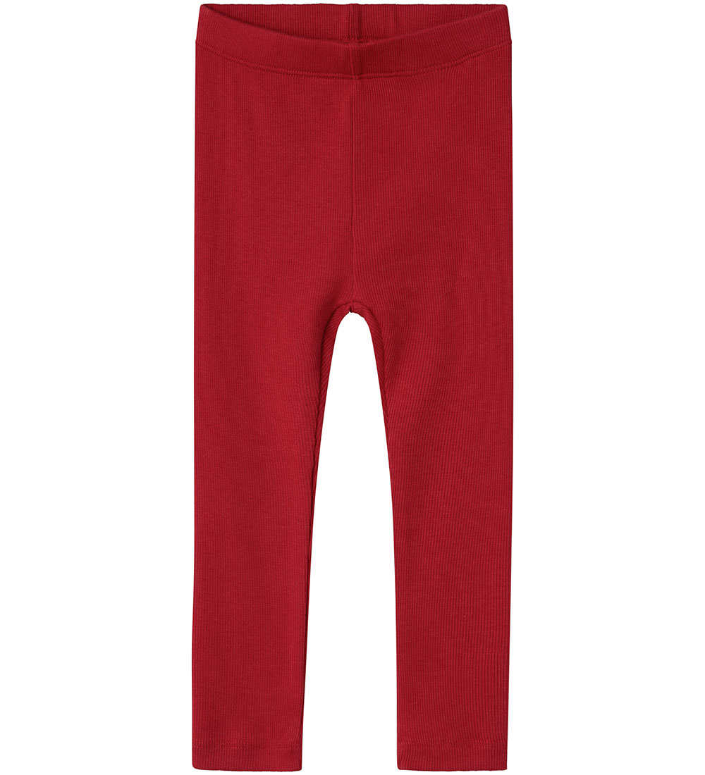 Name It Leggings - Rib - NmnKab - Jester Red
