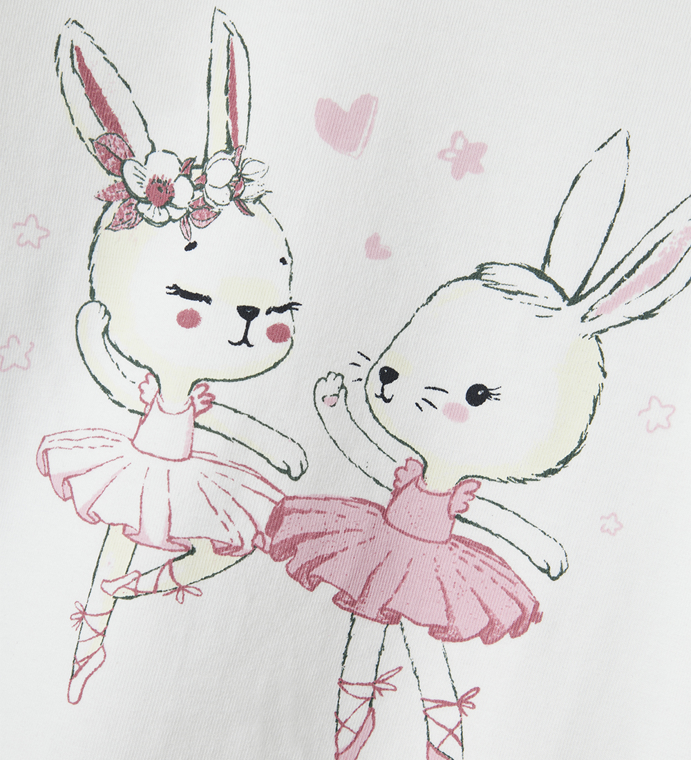 Name It Bluse - NmfVix - Bright White/Dancing Bunnies
